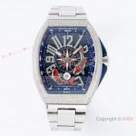 Swiss Franck Muller Vanguard Yachting V45 KOI 2 Limited Edition watch Bust Down Case Blue Fish Dial